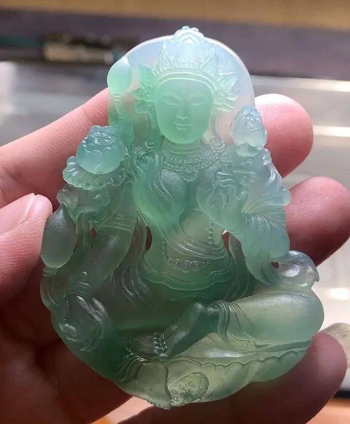 网红木那料起货绿水度母,美到炸裂! 第4张