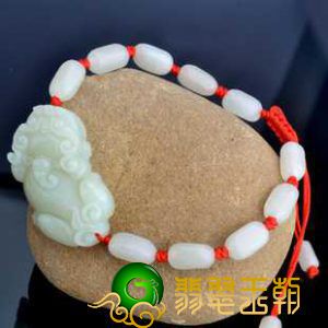 圆滑翡翠珠蒸蒸日上&amp;#8212;-红绳手链玉手链   第1张