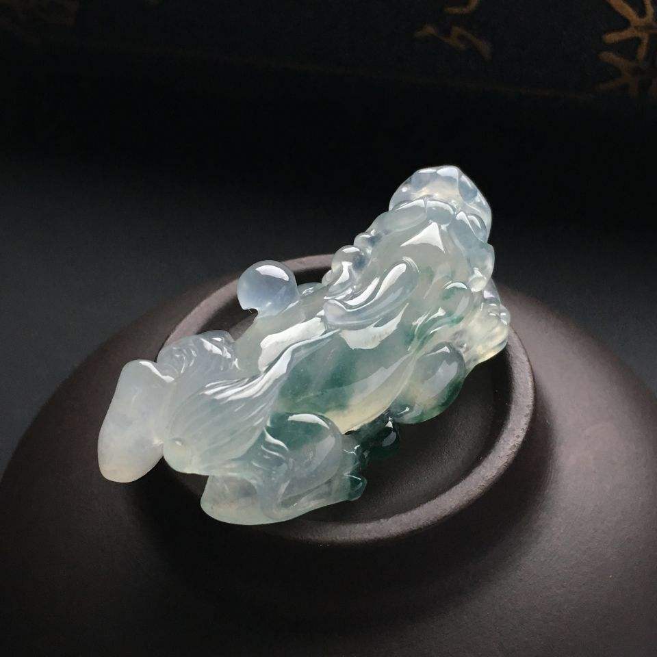 冰种翡翠飘花貔貅价格高吗？冰种飘花翡翠貔貅的寓意是什么？   第1张