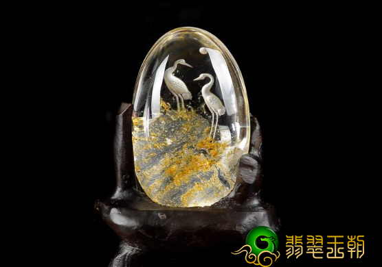 翡翠玉石手工雕刻仙鹤的寓意是啥？纯天然水晶雕刻成丹顶鹤有什么含义喻意？   第2张