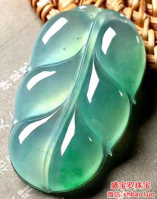 翡翠叶子图片更强的诠释了美与尤其   第4张