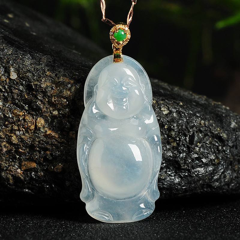 白冰种翡翠佛公价格怎么样?看完文章我后全都懂了! 第2张