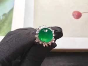 木那料高翡翠冰种翡翠戒指   第3张