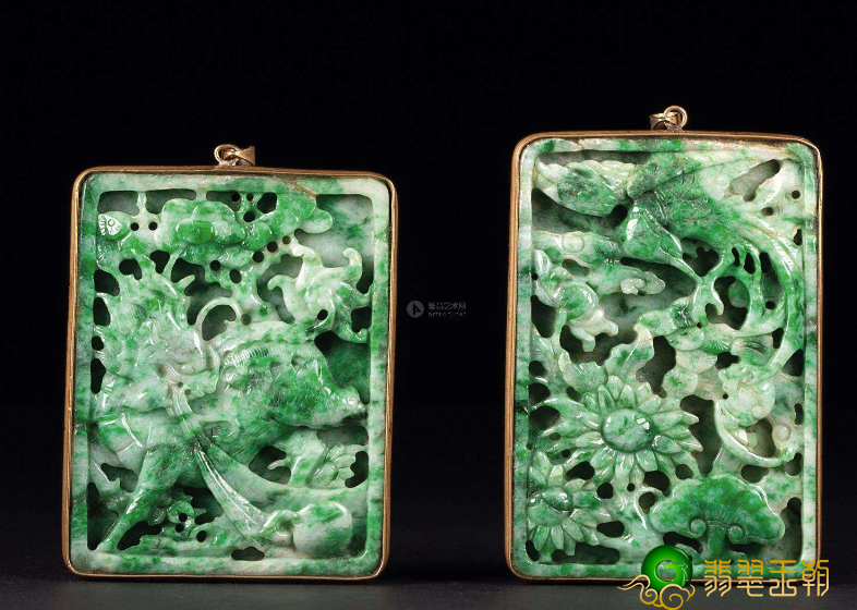 合适夫妇的翡翠手工雕刻对牌,有关龙凰牌的一些叫法 第3张