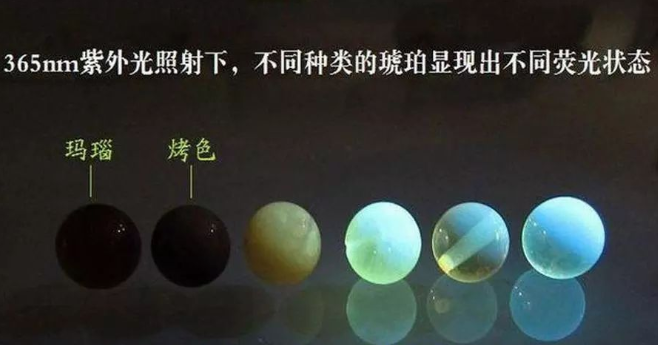假琥珀用紫光灯照 假琥珀用紫光灯照是什么样的   第2张
