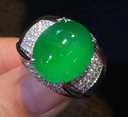 5000元翡翠戒面图片   第2张