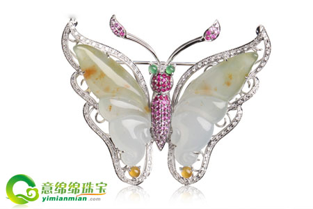 翡翠蝴蝶胸针的样式和价格介绍  第2张