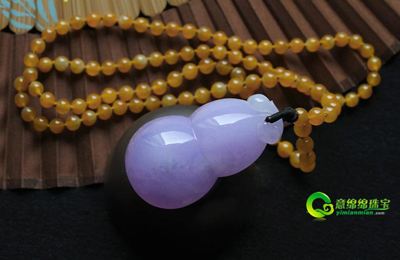 紫罗兰翡翠葫芦挂件 诠释女人贵气脱俗的气质  第2张