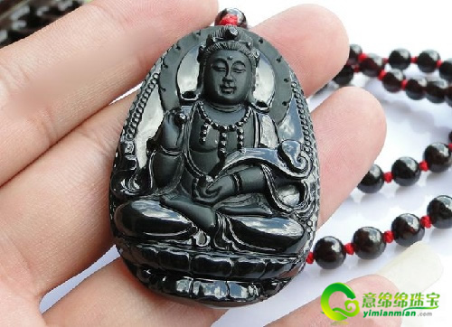 黑色翡翠挂件-绿随黑走，黑伴绿生  第2张
