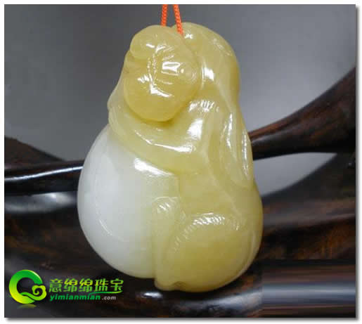 吉祥如意挂件-元旦和田玉兔精美绝伦  第1张