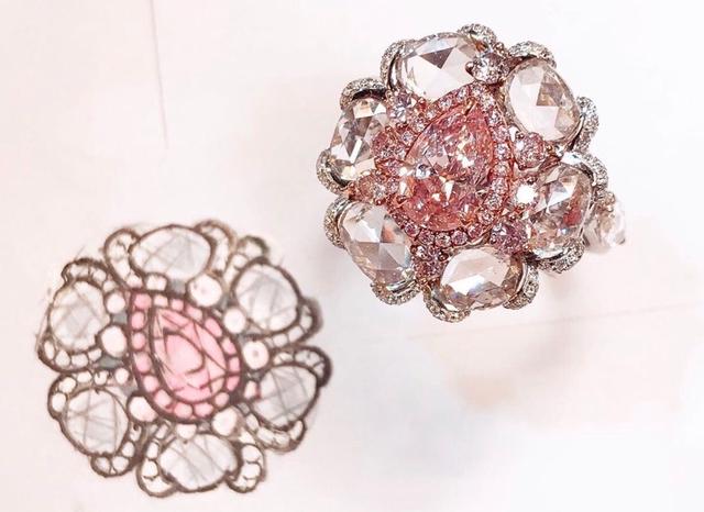 来自西方的陈旧玫瑰切工钻石，和翡翠完美结合，会有怎样的美呢？  第1张