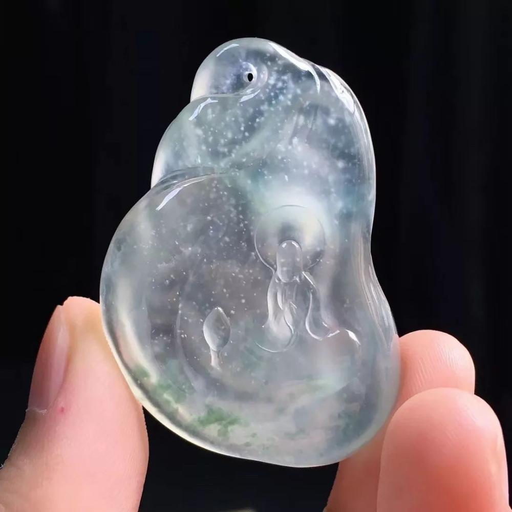 翡翠里的飘花 恰如一幅泼墨山水！  第5张