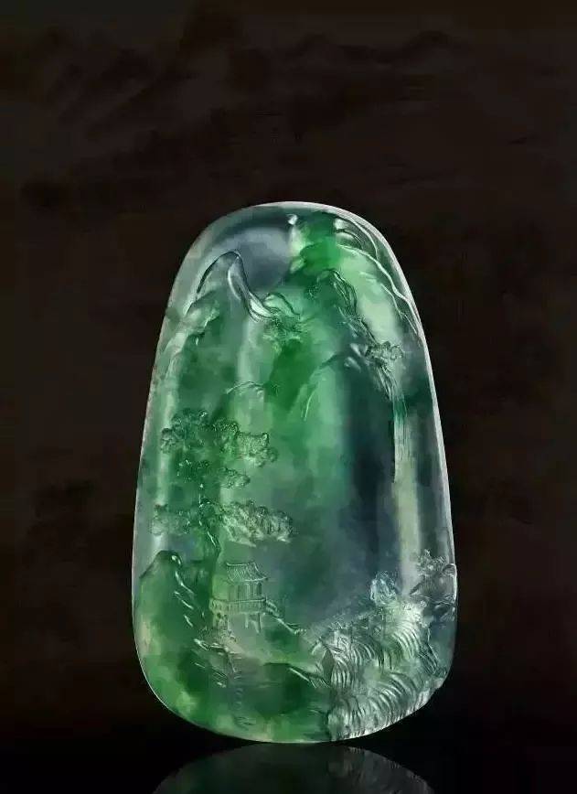 翡翠玻璃种碰上中国山水画，好一幅江山如此多娇！  第4张